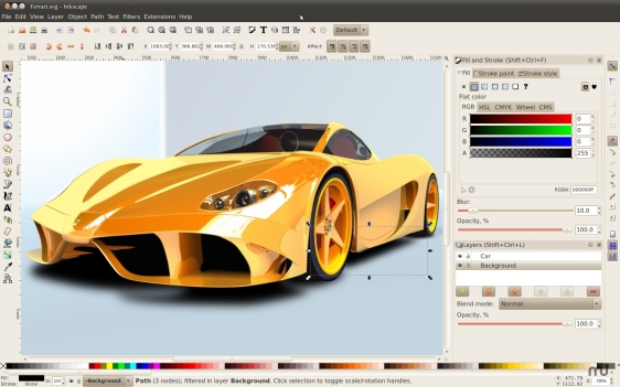 Inkscape view